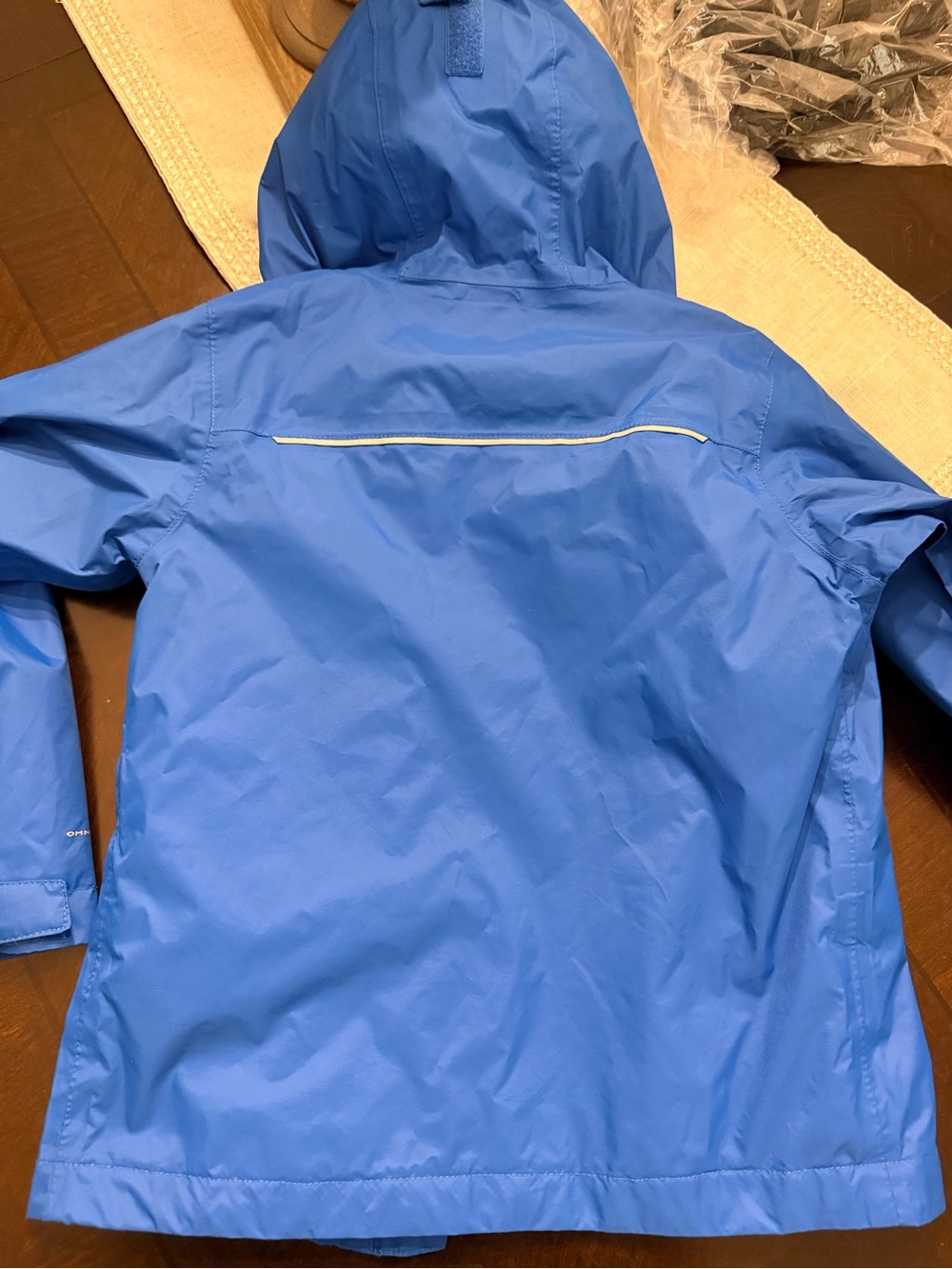 Columbia Kids Blue Hooded Water Tight Rain Jacket - Picture 6 of 6